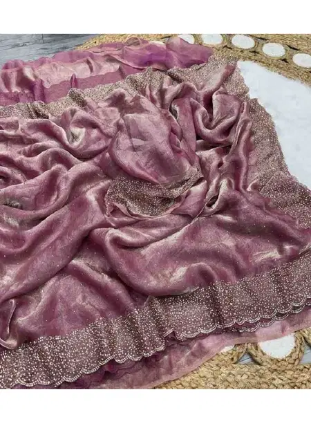 Pink Colour Space Silk Party Wear Sarees Wholesale In India Kc 785